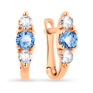 Фото Золоті дитячі сережки з фіанітами (арт. 101409г)