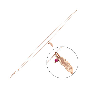 Браслет з червоного золота на ногу (арт. 326965кн)