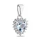 Срібний підвіс Серце з топазом (арт. 7503/2188476Пг) – зображення 1