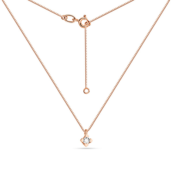 Колье из красного золота с бриллиантом (арт. Ц011288005/2) – изображение 2
