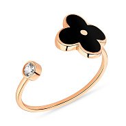 Золотое кольцо с эмалью (арт. 155146еч)