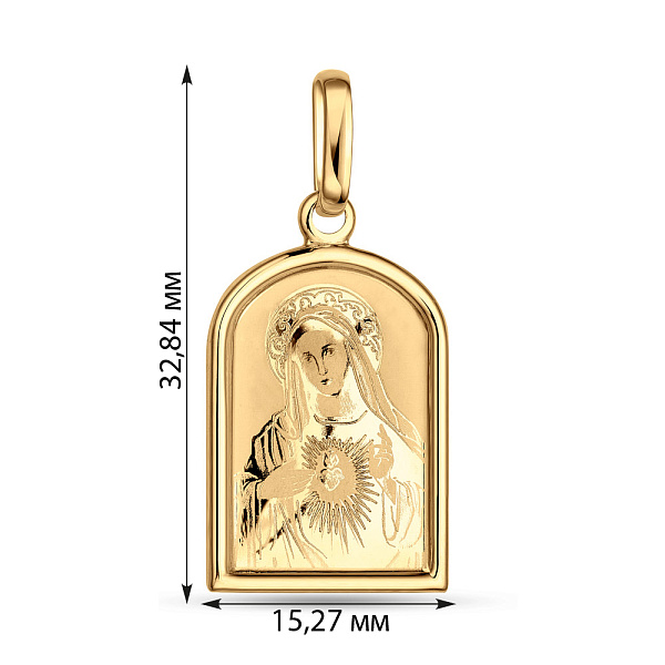 Ладанка из желтого золота (арт. 412901ж) – изображение 2