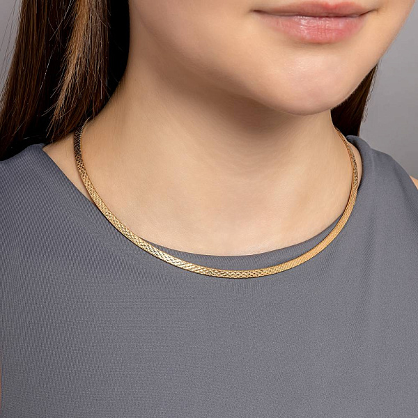 Серебряное двустороннее колье с желтым родированием (арт. 7507/2248бж) – изображение 3