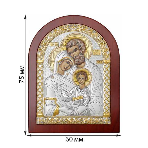 Икона Святое Семейство (75х60 мм) (арт. A-1/005G/К) – изображение 2