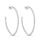 Серебряные пусеты с дорожкой из фианитов (арт. 7518/5782/45) – изображение 1