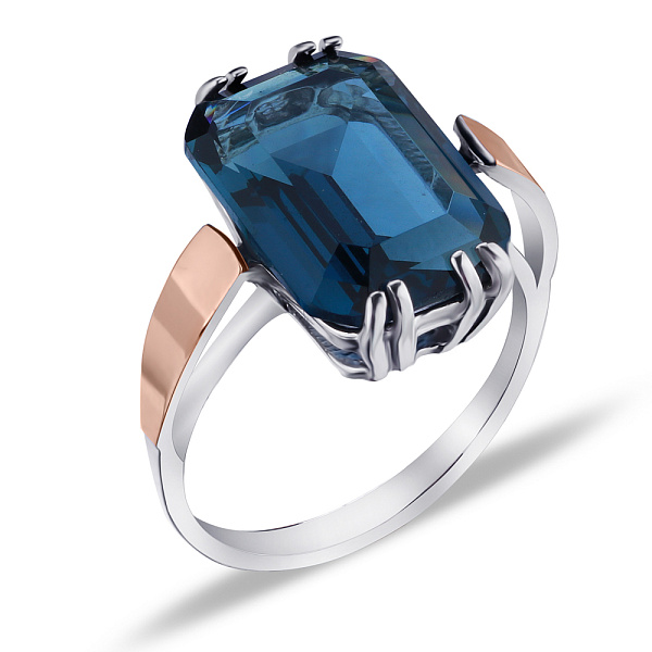 Серебряное кольцо с танзанитом (арт. 7201/108Тзнскп) – изображение 1