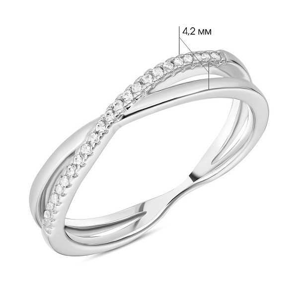 Серебряное кольцо с фианитами (арт. 7501/2941/1) – изображение 2