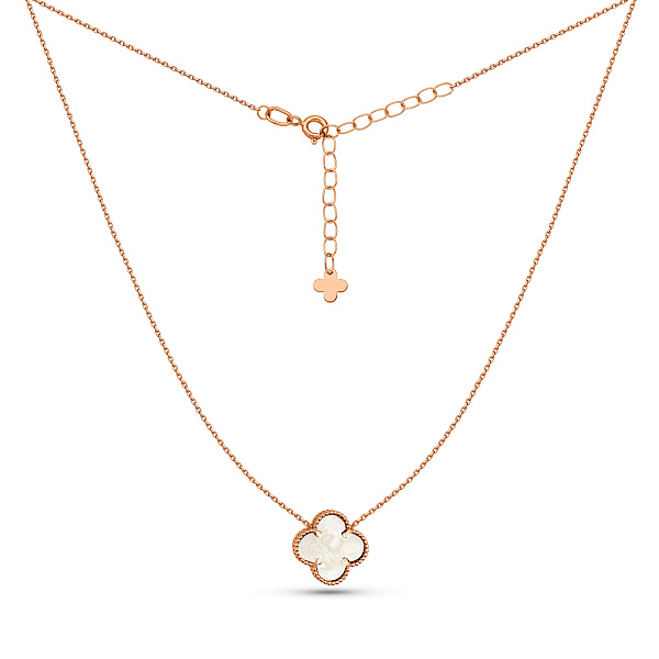 Колье Клевер из красного золота с перламутром (арт. 361496/12п) – изображение 2