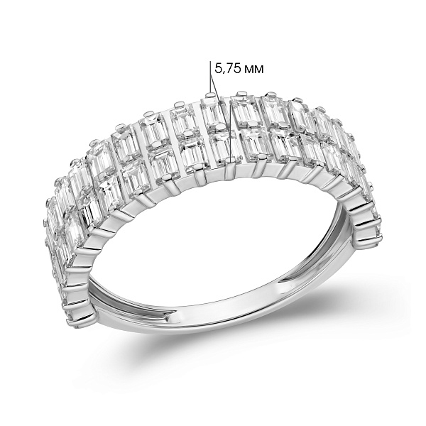 Золотое кольцо с бриллиантами (арт. К011597100б) – изображение 3