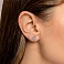 Золотые серьги пусеты с фианитом (арт. 110509б) – изображение 3