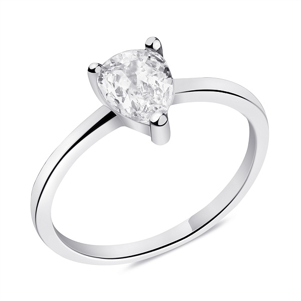 Серебряное кольцо с фианитом (арт. 7501/6486) – изображение 1