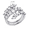 Серебряное тройное кольцо с фианитами (арт. 7501/6924) – изображение 2
