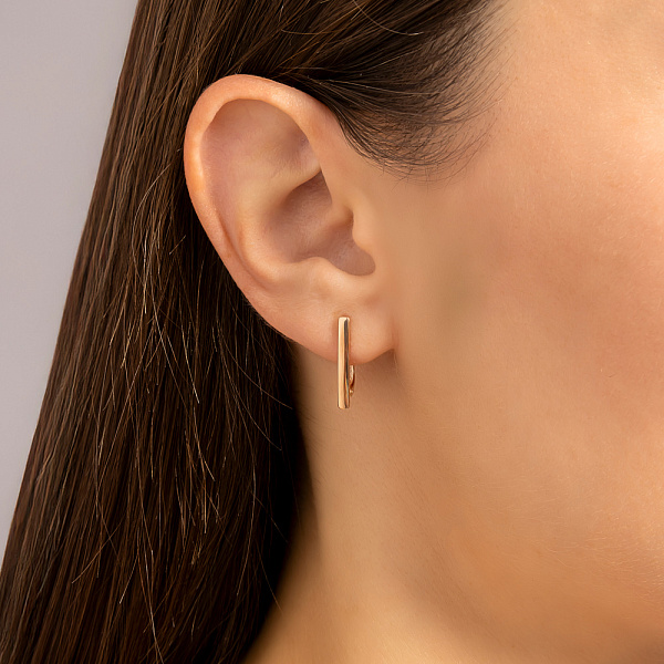 Золоті сережки без каменів (арт. 110571) – зображення 2
