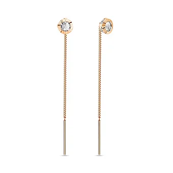 Золоті сережки протяжки (арт. 102053/2)