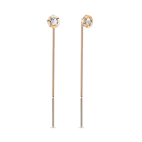 Золоті сережки протяжки (арт. 102053/2) – зображення 1