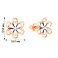 Золоті сережки пусети «Квіточки» (арт. 111065кб) – зображення 2