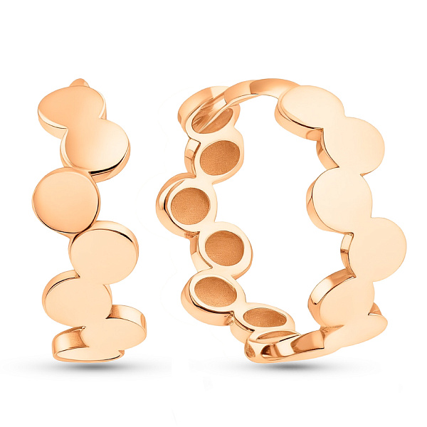 Золотые серьги без камней (арт. 109978/15) – изображение 1