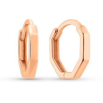 Сережки-кільця з червоного золота (арт. 110852)