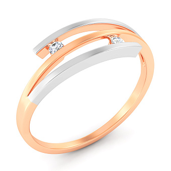 Золота каблучка з фіанітами (арт. 141113)