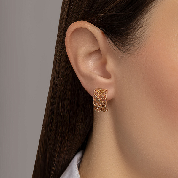 Золотые серьги без камней (арт. 113800) – изображение 2