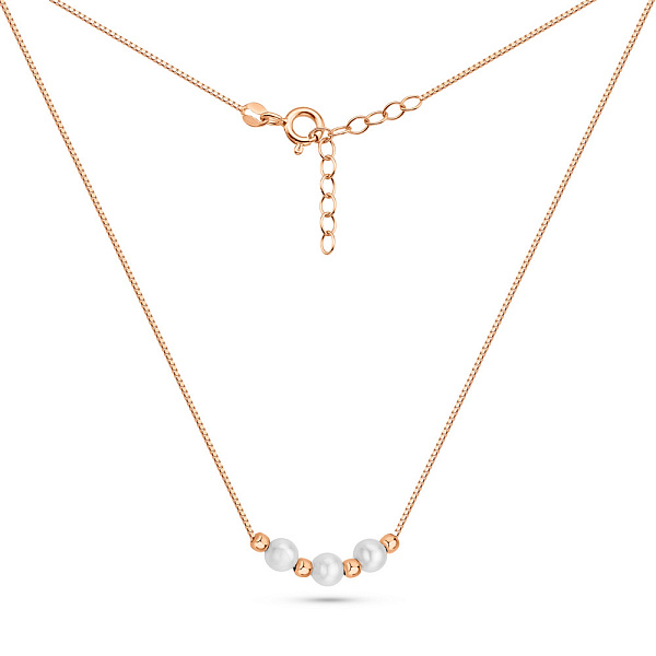 Золоте кольє з перлами (арт. 352786прлб) – зображення 2