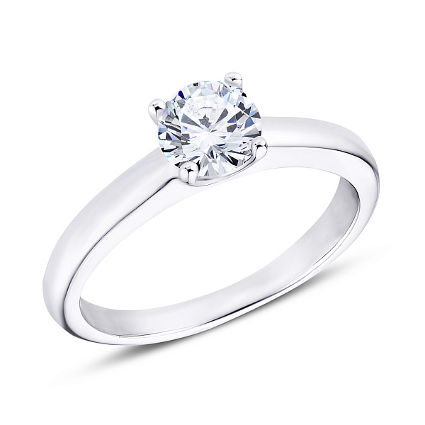 Серебряное кольцо с фианитом (арт. 7501/3765) – изображение 1