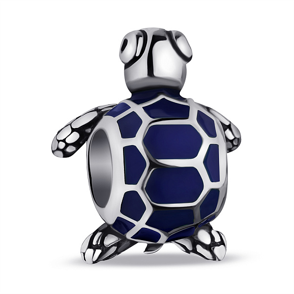 Серебряный шарм Черепашка с эмалью  (арт. 7903/4231ес) – изображение 1