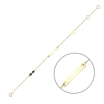 Золотий жіночий браслет з фіанітами (арт. 324011жо)