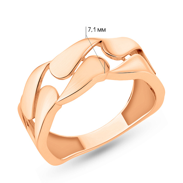 Широка золота каблучка Ланки (арт. 155620) – зображення 4