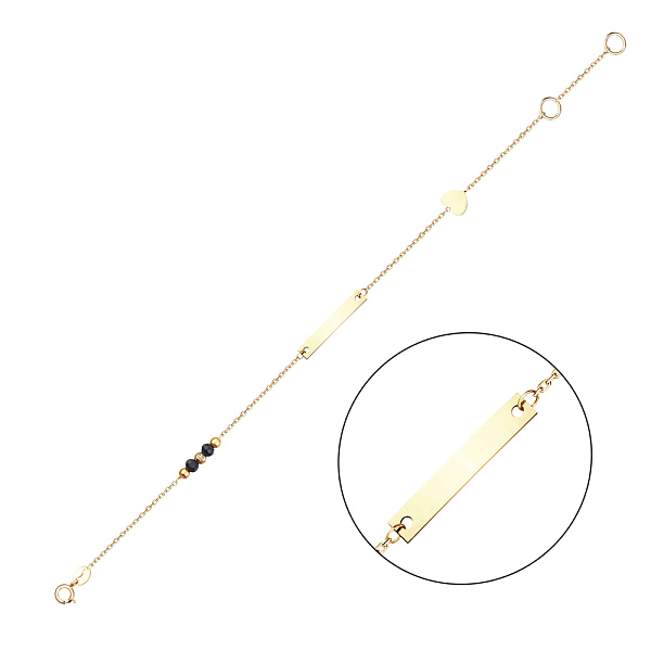 Золотий жіночий браслет з фіанітами (арт. 324011жо) – зображення 1