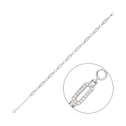 Фото Серебряный браслет с россыпью фианитов (арт. 7509/5126)