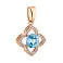 Кулон из красного золота с топазом и фианитами (арт. 441479Птг) – изображение 1