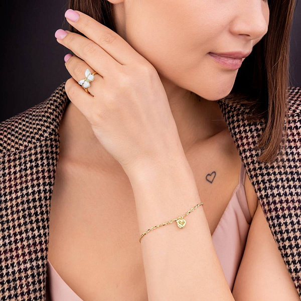 Золотое кольцо Francelli Бабочка (арт. 155726жкмг) – изображение 4