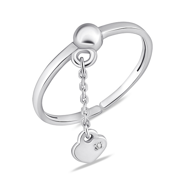 Кольцо из серебра с подвеской (арт. 7501/679кп) – изображение 1