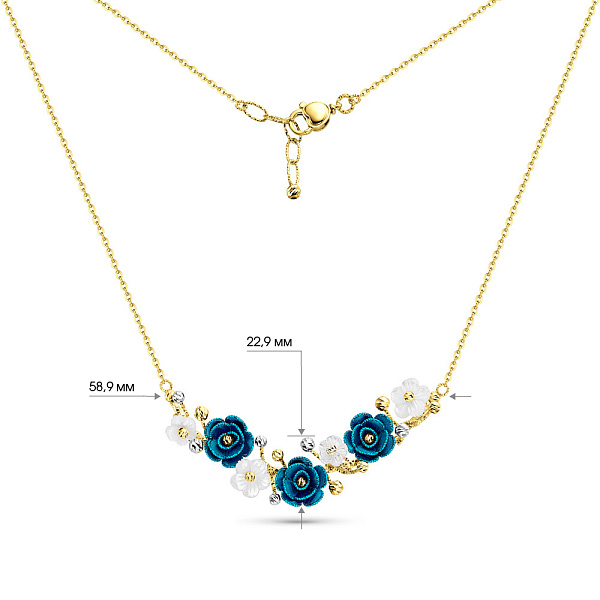 Кольє Francelli з жовтого золота (арт. 352366жбгп) – зображення 3