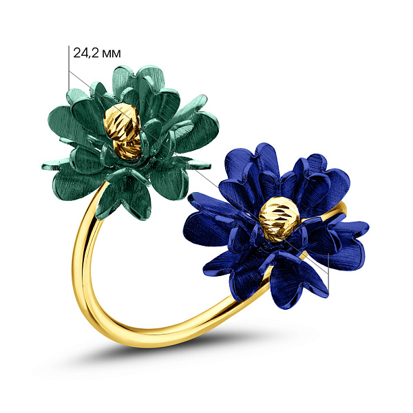 Кольцо из желтого золота Francelli (арт. 156616жзс) – изображение 5