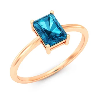 Золотое кольцо с топазом (арт. 141231Пл)