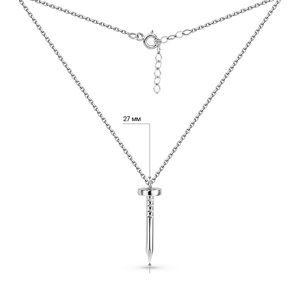 Колье из белого золота Гвоздь (арт. 352371б) – изображение 4