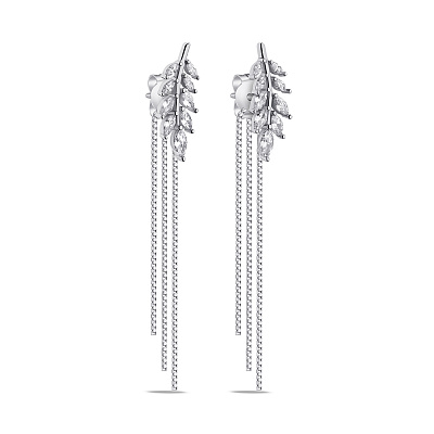 Срібні сережки з фіанітами (арт. 7518/6813)