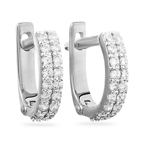 Золотые серьги для детей с фианитами (арт. 110356б) – изображение 1