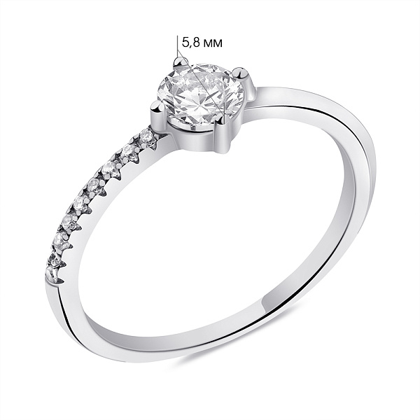 Серебряное кольцо с фианитами (арт. 7501/6408) – изображение 2