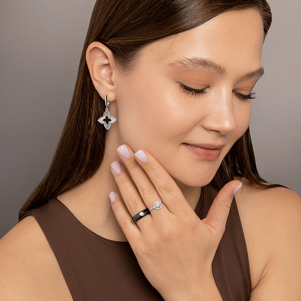 Золота каблучка з діамантами (арт. К011555030б) – зображення 6