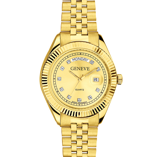 Кварцовий годинник з жовтого золота (арт. 260249жж) – зображення 2