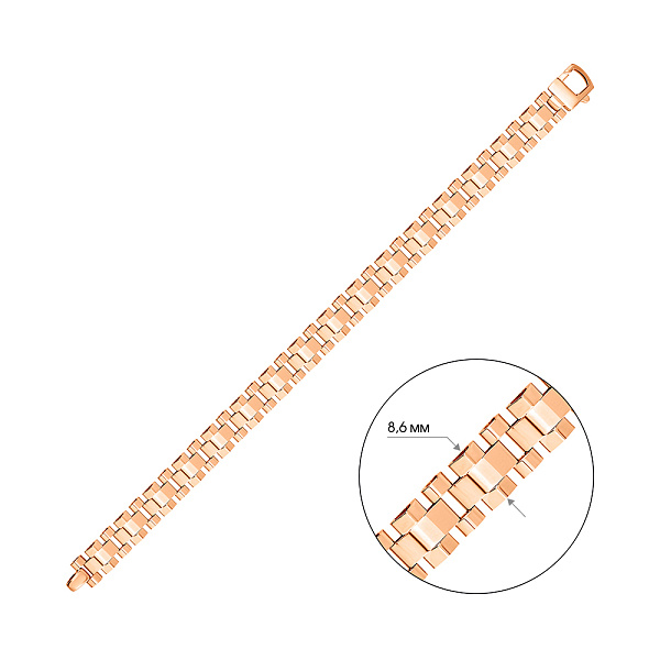 Золотой массивный браслет (арт. 3261221) – изображение 4
