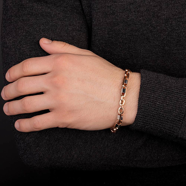 Золотий браслет з родіюванням (арт. 326484р) – зображення 2