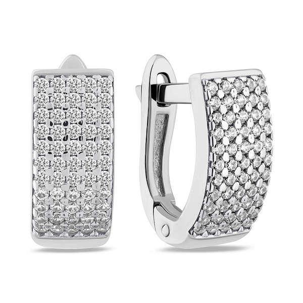 Золоті сережки з фіанітами (арт. 110431б) – зображення 1