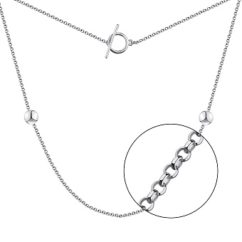 Серебряное колье без камней Trendy Style (арт. 7507/2031)