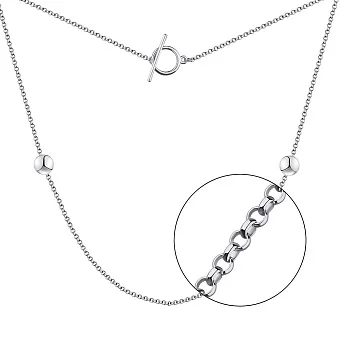 Серебряное колье без камней Trendy Style (арт. 7507/2031)