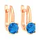 Детские золотые серьги с синим фианитом (арт. 110504с) – изображение 1