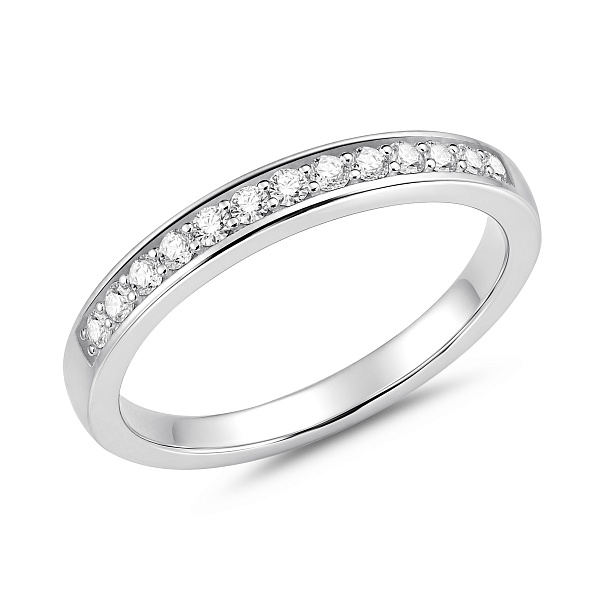 Серебряное двойное кольцо с фианитами (арт. 7501/8623) – изображение 4